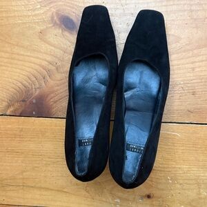 Stewart Whitman black suede hells size 8B
